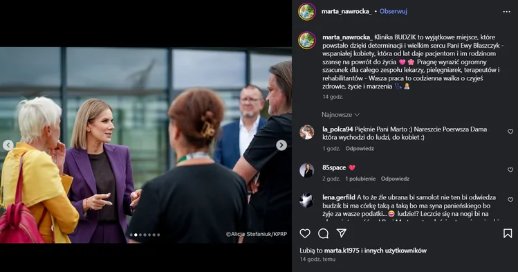 Zdjęcie Marta Nawrocka odwiedziła klinikę Ewy Błaszczyk. Spotkała się z personelem i rodzinami pacjentów #1