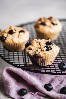 Muffiny z ricottą i borówkami
