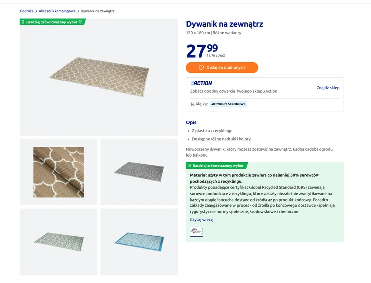 Zdjęcie Ten dywanik z Action robi balkon jak z hotelu. Kosztuje mniej niż pizza #1