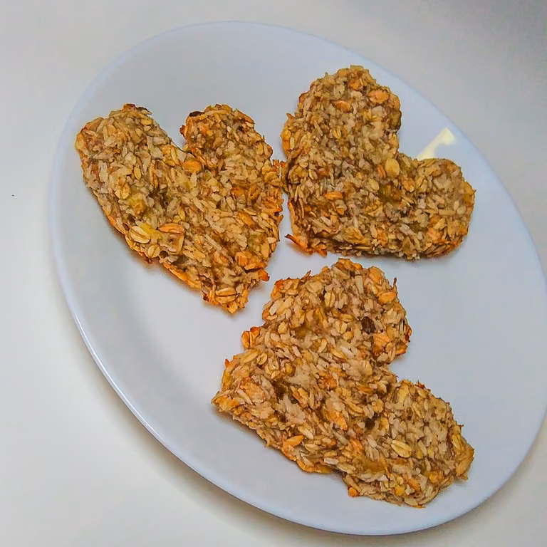 Fit ciasteczka owsiane z bananami i kokosem