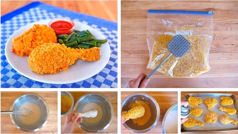 Pieczone udka z kurczaka w cieście piwnym