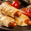 Pieczone parówki w cieście francuskim