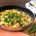 Pappardelle z grzybami i dynią w sosie serowo-tymiankowym
