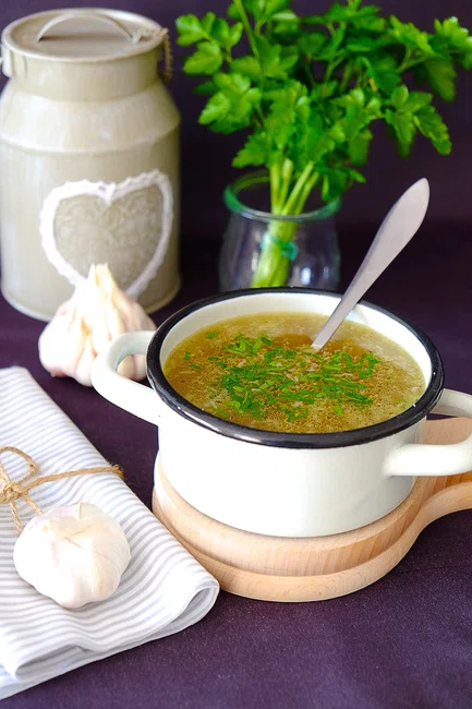 Czeska zupa czosnkowa - rozgrzewająca
