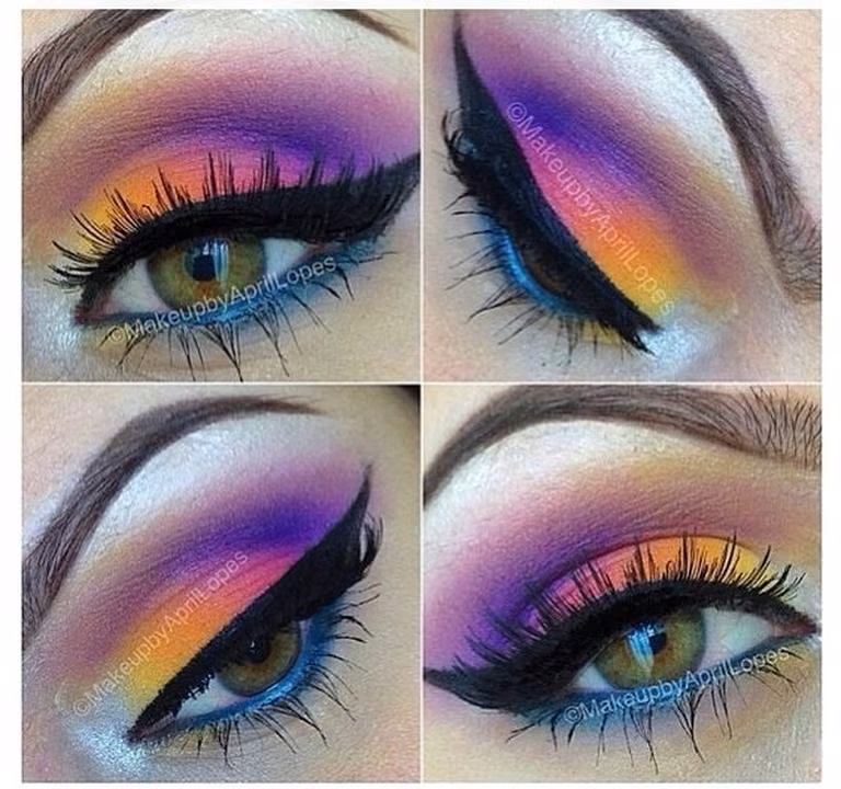 Kolorowy make up na wakacje