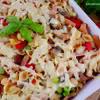 Makaronowa zapiekanka z parówkami