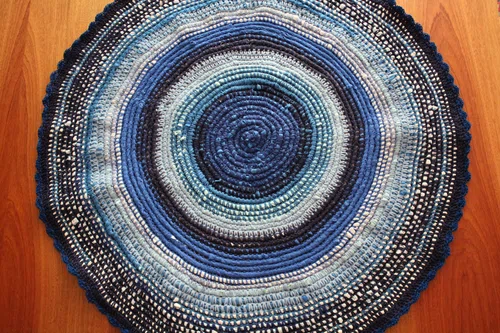 Okrągły dywanik - recykling