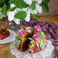 Babka warstwowa waniliowo - kakaowo - makowa
