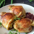 Pieczone udka z sosem żurawinowym