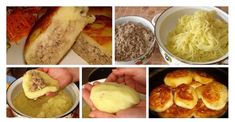 Kotlety ziemniaczane z mięsem