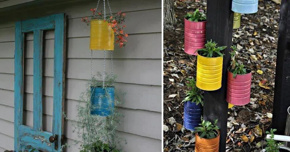 Doniczki z puszek Kobieceinspiracje.pl