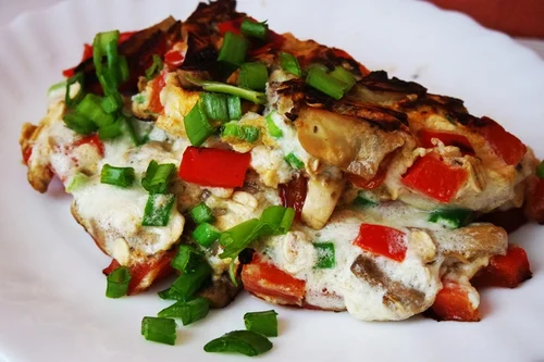 Wytrawny wegetariański omlet fit