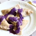 Bezglutenowe pierogi z jagodami.