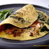 Omlet z kurkamii szpinakiem