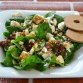 Sałatka-  szpinak, feta, suszone pomidory