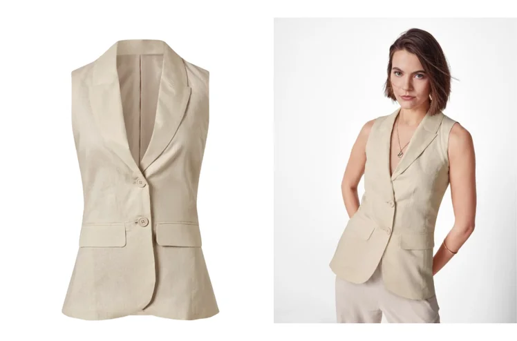 Zdjęcie Te lniane kamizelki z Lidla za 59 zł to modowy hit wiosny! Taliowany i dłuższy krój robi boską sylwetkę - do T-shirtu i sukienki #3