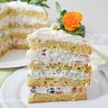 Wiosenny wytrawny tort kanapkowy