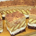 Ciasto Kawowe Domino-z kremem serowym, biszkoptami i kawową pianką+FILM