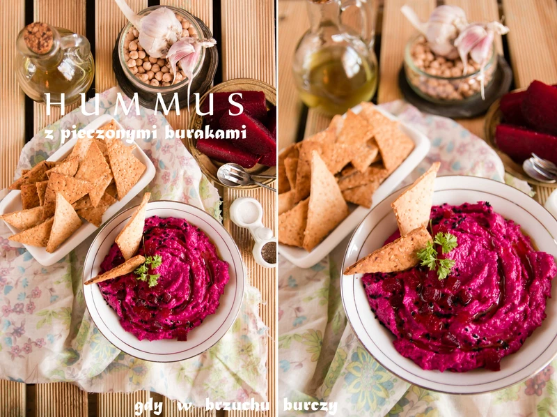 Hummus z pieczonymi burakami