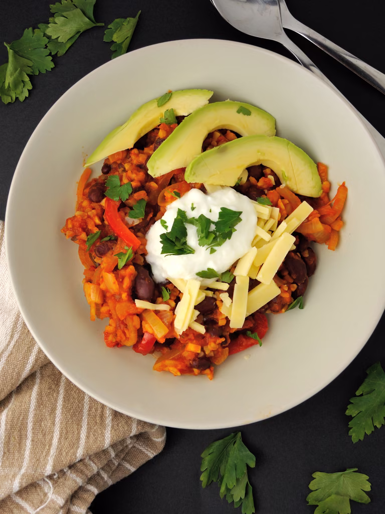 Wegetariańskie Chili z Kaszą Bulgur