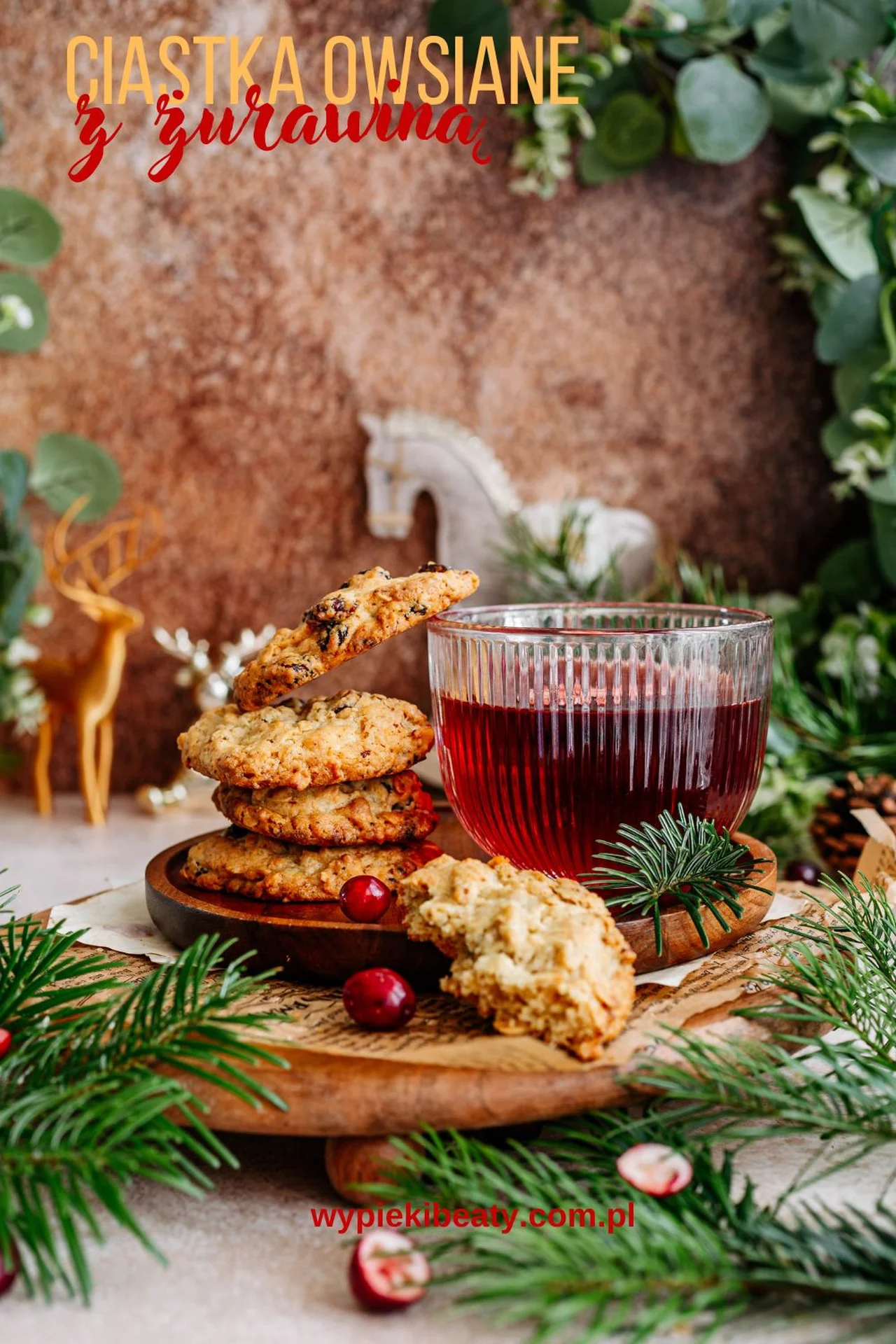 Owsiane ciastka z żurawiną - szybki i prosty przepis