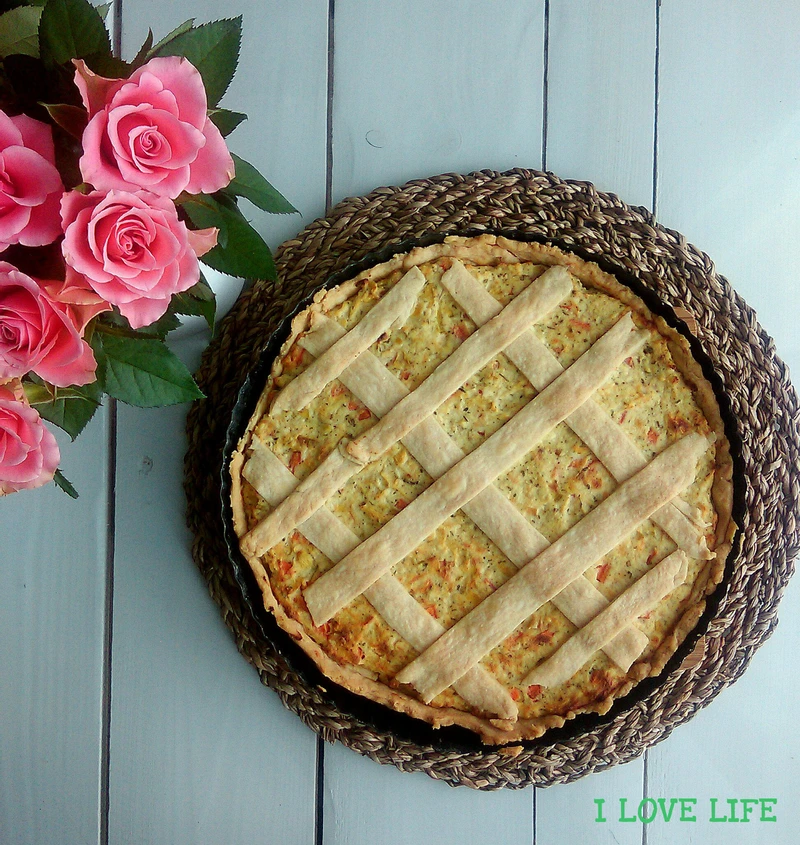 Tarta z porem i serkiem ricotta
