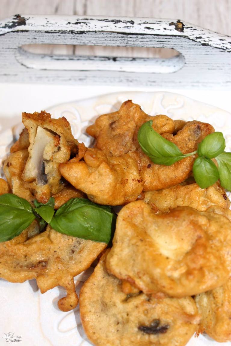 Pieczarki w żytnio – kukurydzianym cieście. Szybka przekąska