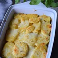 Ziemniaczana zapiekanka z jajkami i pieczarkami