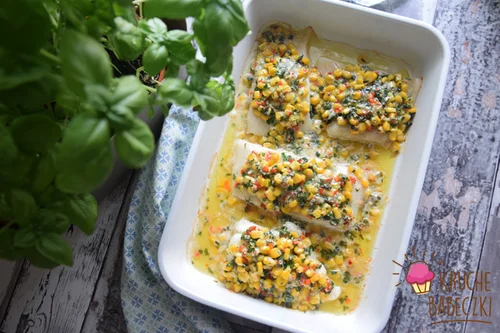 HALIBUT POD KOLOROWĄ PIERZYNKĄ