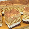 Ciasto Kawowe Domino-z kremem serowym, biszkoptami i kawową pianką+FILM