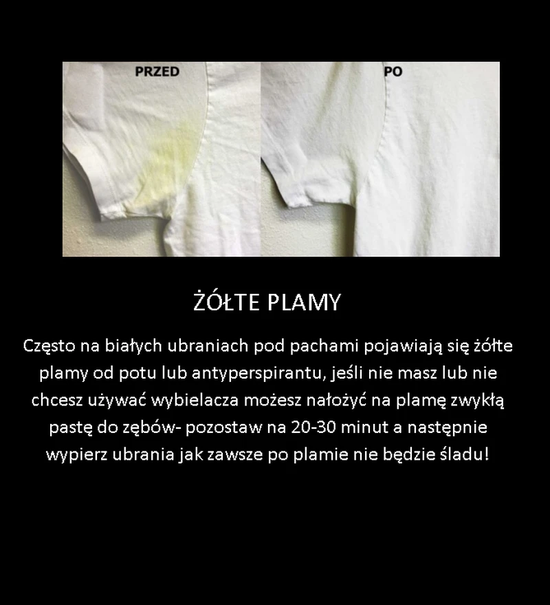 Sposób na żółte plamy pod pachami