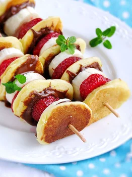 szaszłyki z pancakes na słodko
