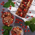 Zebra z malinami pieczona w keksówce