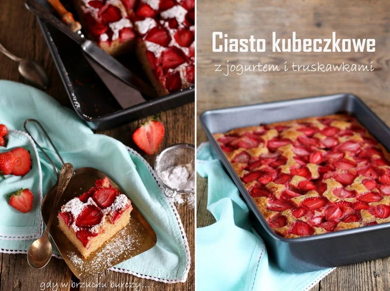 Ciasto kubeczkowe z truskawkami