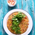 Pomidorowy omlet z kukurydzą