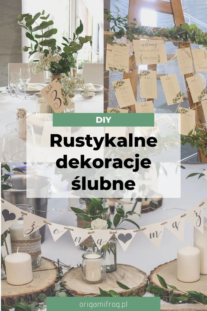 DIY Rustykalne dekoracje ślubne