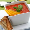 Pomidorowy chłodnik z brzoskwinią (Thermomix)