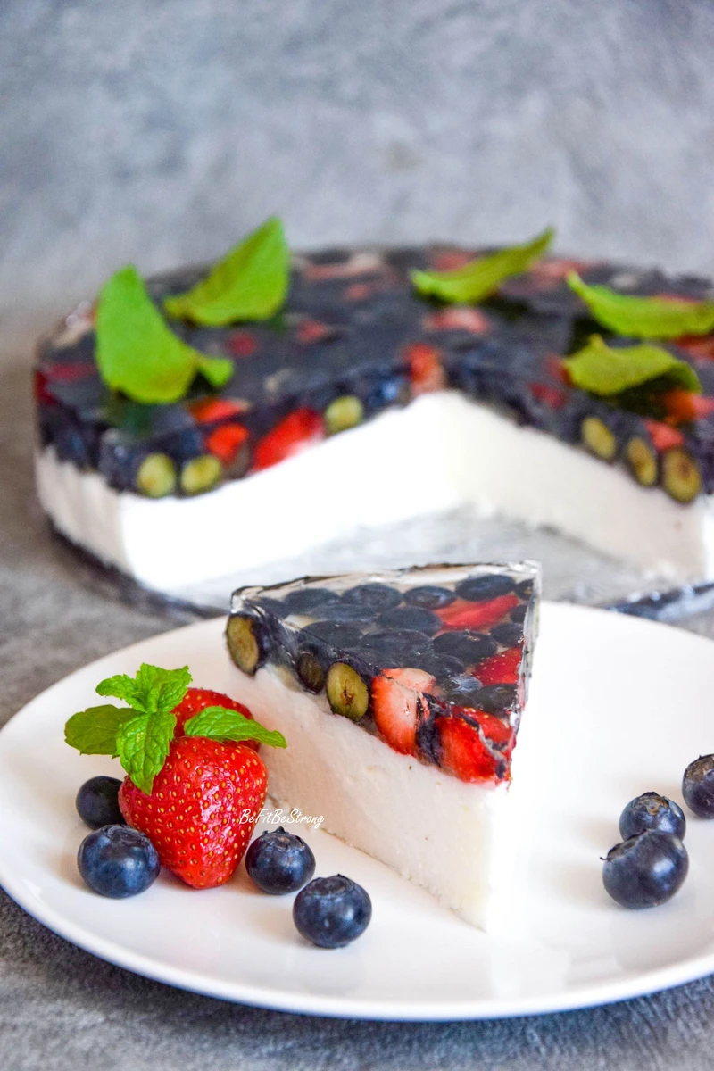 Lekki skyrnik, sernik na zimno z galaretką FIT. Całośc tylko 1111kcal!