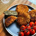 Kotlety z makaronu z serem i pieczarkami