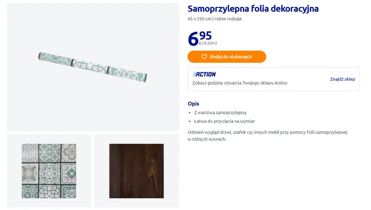 Zdjęcie Ta folia z Action to szybka metamorfoza za 7 zł! Nowe meble bez malowania i szlifowania i aż 6 modnych wzorów #1