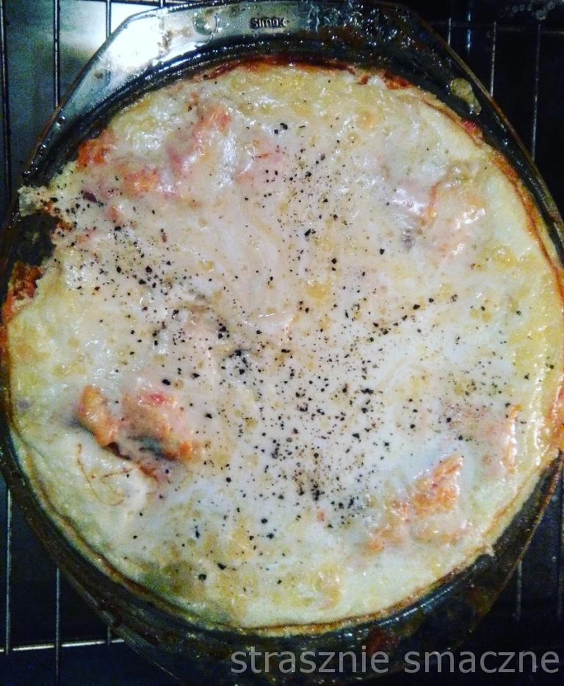 Zapiekanka z ryżu i mięsa z zupy