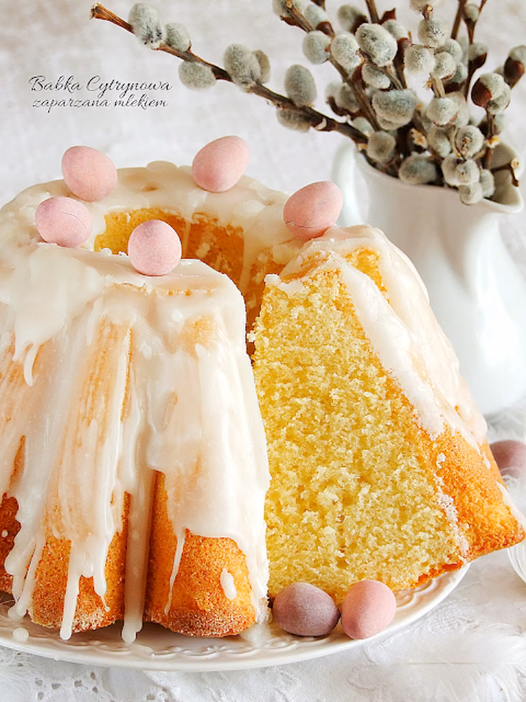 babka cytrynowa zaparzana mlekiem