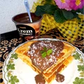 Kokosowy omlet z kremem czekoladowym