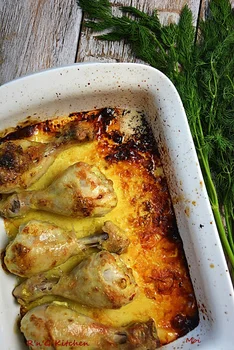 Pieczone podudzia w remuladzie duńskiej