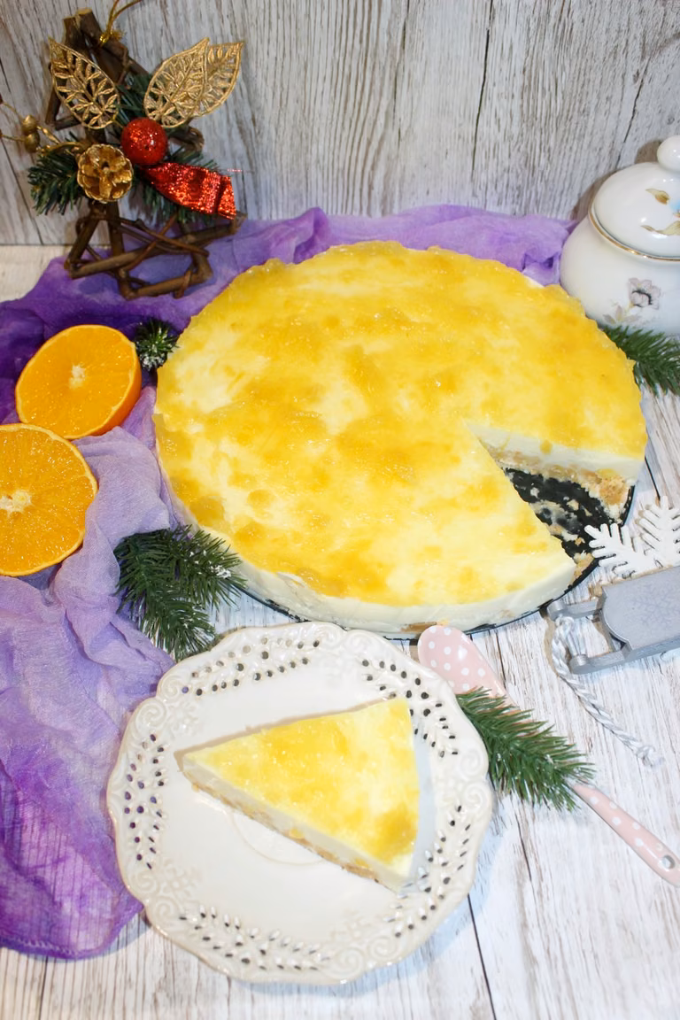 Ciasto śnieżynka z ananasem bez pieczenia