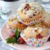 Waniliowe muffiny z malinami