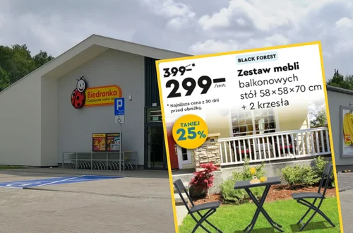 Biedronka przeceniła zestaw mebli balkonowych o 100 zł! Aż 3 elementy w tej cenie to letni must-have