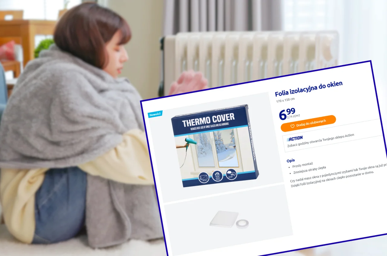 Ta folia z Action za 6,99 zł to hit do zimnego mieszkania! Transparentna, szybki montaż z suszarką, a ciepło już nie ucieka