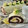 Rolada czekoladowa z lemon curd