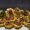 Pieczone ziemniaki z pieczarkami